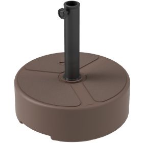 Round Patio Umbrella Base Holder, Heavy Duty Outdoor Umbrella Stand Base, Filled Up To 44lbs With Stand Or 40lbs With Water For Garden, Poolside, Brow