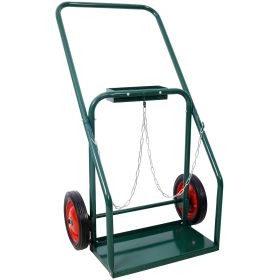 440lbs Capacity Cylinder Cart,WELDING CYLINDER HAND TRUCK,Large Dual Oxygen Tank Cart Dolly With 10-Inch Solid Rubber Wheels
