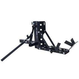 800LBS Motorcycle Trailer Hitch Scooter Hauler Mount Rack 2 Motorcycle Tow Carrier Receiver Heavy Duty Steel