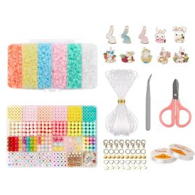 8243pcs Jelly Color Clay Beads For Bracelet Making Kit