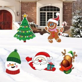 Christmas Garden Sign Set, As Shown In The Picture, 5 Pieces