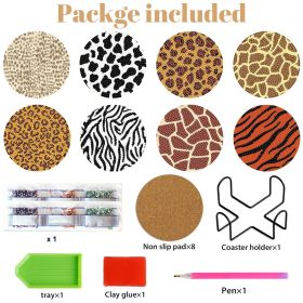 8Pcs Rhinestones Art Coasters