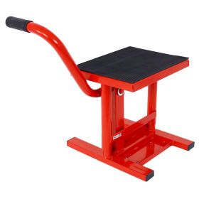 Motorcycle Dirt Bike Stands And Lifts Jack Stand Steel Lift 11-16.5 Adjustable Height 330 LBS Load Capacity  Heavy Duty Steel  Red