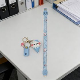 Animal Keychain  Charging Cable-Blue