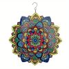 1pc 3D Hanging Wind Spinner Outdoor Decor For Garden Wind Chimes Metal Yard Spinners 3D Stainless Steel Spinner Gifts Mandala 3D Spinner With 360�� Ro