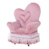 Pink Velvet Mini Jewelry Box Storage Organizer Lace Princess Love Arm Chair Furniture Shape Jewelry Holder