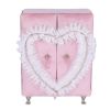 Pink Velvet Mini Jewelry Box Storage Organizer Lace Princess Wardrobe Furniture Shape Jewelry Holder
