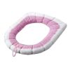 2 Pcs Pink Heart Knit Toilet Seat Cover Pads Winter Stretchable Toilet Seat Cushion Mat Toilet Seat Warmer