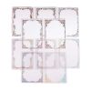 20 Pcs PVC Transparent Paper Picture Frame Vintage Floral Collage Scrapbooking Supplies for Journal Diary Planner