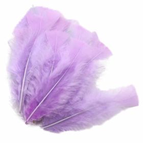 150 Pcs Purple Artificial Flat Feathers DIY Jewelry Toy Mask Decorative Feather, 4-6 inch