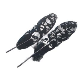 50 Pcs 4-6 Inch Black Feathers Halloween Skull DIY Feather for Dream Catcher Crafts Clothing Decoration