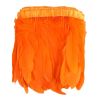 Orange Goose Feathers Trim Fringe DIY Dress Sewing Craft Feather Clothing Costumes Party Decoration,2 Yards