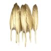 50 Pcs DIY Gold Feather Wedding Decor Jewelry Accessories for Arts and Crafts, 4-6 inch
