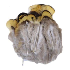 100 Pcs Yellow DIY Craft Feathers for Birthday Wedding Party Decor, 1-3 inch