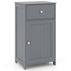Bathroom Cabinet with Drawer Single Door with Adjustable Shelf