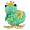 Qaba Green Frog Rocking Horse Toy for Kids, Fun Music, Seat Belt & Soft Plush Hand Puppet, Perfect Toddler Ride-On Rocker, 18-36 Months
