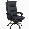 Vinsetto Heated Massage Office Chair with 6 Vibration Points, Heated Office Chair with Footrest, Armrest & Padding, Gray