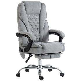 Vinsetto Heated Massage Office Chair, Reclining Computer Chair with Adjustable Height and Footrest