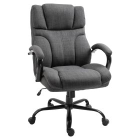 Vinsetto Big & Tall Office Chair. Executive Computer Chair with Adjustable Height, Swivel Wheels, 500lbs, Dark Gray