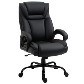 Vinsetto Executive Office Chair Big and Tall 400lbs Wide Seat High Back PU Leather Black