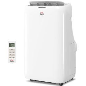 HOMCOM 14000 BTU Portable Air Conditioner, Inverter & Dual Hose AC Unit w/ Cool, Dehumidifier, Fan, for 700 Sq. ft, Window Kit