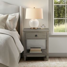 Victoria Bedside Table Reclaimed Grey