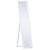 Full-Size White Mirror, Floor Standing or Wall-Mounted, Rectangle, for Bedroom, Living Room