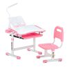 VEVOR Study Chair Set, Children Study Chair with Adjustable Height & 0-40Â° Tilted Desktop, Children Study Chair Set for Classroom & Study Room, Pink
