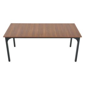 71in Rectangle Dining Table Wood Kitchen Table for 6-8 Person Brown (Only Table)