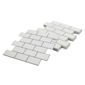 10Pcs Peel and Stick Backsplash 12x12x0.78 in Self-Adhesive Wall Tiles Tile-Look