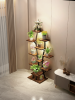 (Vase Shape) Plant Stand Indoor with Grow Lights, Indoor Plant Shelf, Metal Plant Flower Holder Stand, Vase Shape Plant Rack for Home, Patio