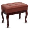 5 Core Piano Bench 3" Padded Cushioned Stool Wooden Heavy Duty Adjustable Musician Chair w Storage - PNB WD HD CHRY