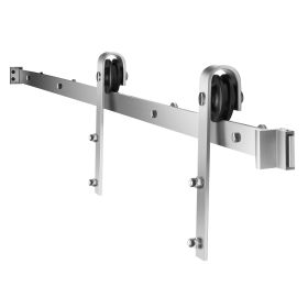 VEVOR 6FT Sliding Barn Door Hardware Kit for Single Sliding Barn Door Silver