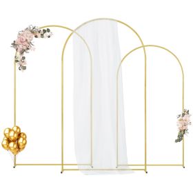 VEVOR Metal Arch Backdrop Stand Set of 3 Stand with Case Connection for Wedding
