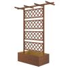 Outsunny Wooden Vertical Trellis Planter, Garden Delights for Vegetables, Herbs, and Flowers