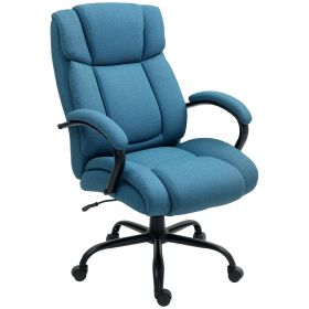 Vinsetto High Back Office Desk Chair with Adjustable Height, Heavy Duty Computer Chair with Wide Seat, 485lbs, Blue