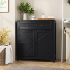 Kitchen Sideboard Buffet Cabinet,Farmhouse Storage Cabinet with Drawer and Adjustable Shelf,Barn Door Accent Cabinet for Kitchen,Dining Room,Entryway