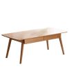 Center table Low Table 100% solid wood Top plate Desk Coffee table Width 120 x Depth 56 x Height 45 cm Study desk Work from home Easy to assemble Natu