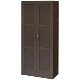 Coffee Pantry Cupboard Cabinet with Storage Shelves for Kitchen Organization
