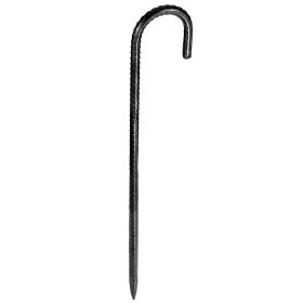 16-Inch 24 Pack Rebar Stakes Heavy Duty J Hook Galvanized Steel Ground Anchors