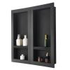 Shower Niche 16"x 32"+ 16"x 32"Recessed Wall Shelf for Bathroom
