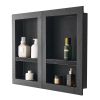 Shower Niche 16"x 24"+ 16"x 24"Recessed Wall Organizer for Bathroom