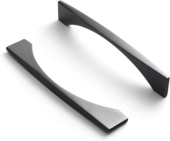 Modern Cabinet Pull Matte Black Drawer Handle Wardrobe Cabinet Hardware,6 Pack 074
