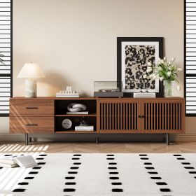 78 inch Modern TV Stand for TVs up to 85", Entertainment Center with Deep Drawers & Cable Management, Soft-Closing Hinges