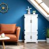 Accent Floor Storage Cabinet Kitchen Pantry with Adjustable Shelves