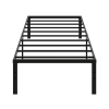 Black Twin Size Simple Basic Platform Metal Bed Frame - 14 Inch Bed Height