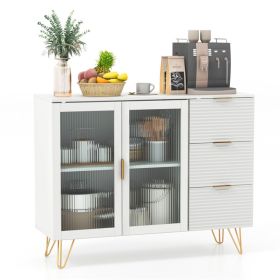 33.5-Inch Versatile Multi-Functional Storage Cabinet, Ideal for Kitchen/Dining Room/Living Room Buffet