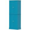 65" Kitchen Cabinet, Kitchen Pantry Cabinet with 4 Doors and 16 Door Shelves for Dining Room, Blue