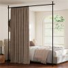 Room Divider Curtain Rod, Adjustable 28"-72"W x 4-10 ft H Heavy-Duty Partition Rod