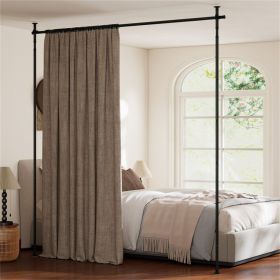 Room Divider Curtain Rod, Adjustable 28"-72"W x 4-10 ft H Heavy-Duty Partition Rod